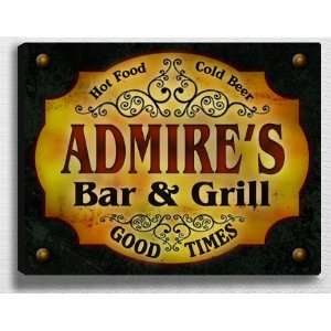  Admires Bar & Grill 14 x 11 Collectible Stretched 