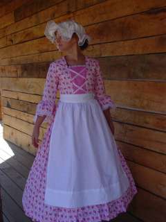   Historical Costume Colonial Girl Dress ~Pink Day Dress~ Child 6/7