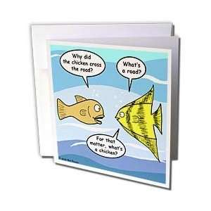 Funny General Cartoons   Fish why did the chicken cross the road joke 