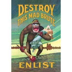  Destroy this Mad Brute   Enlist 28x42 Giclee on Canvas 