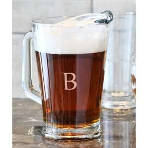  Monogrammed All Purpose Glass Pitcher