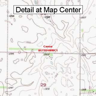 USGS Topographic Quadrangle Map   Cavour, South Dakota (Folded 