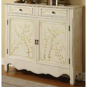  White Hand Painted 2 Door Console