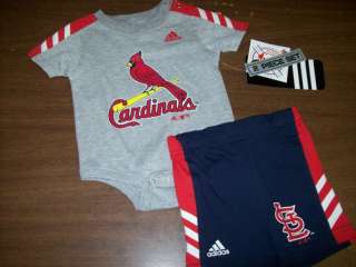 St. Louis Cardinals Baby Adidas Creeper & Shorts 0 3mos  