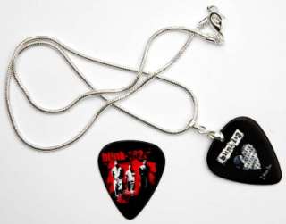Blink 182 I miss you Silver Guitar Pick Necklace + Pick  
