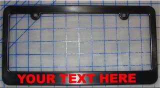 License Plate Frame YOUR TEXT HERE Vinyl Decal Sticker custom made 