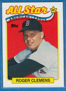 Roger Clemens, All Star AL, 1989 Topps #405, Red Sox  