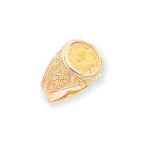 14k 1/20th Panda Coin Ring   Size 6   JewelryWeb Jewelry