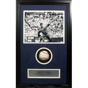 Whitey Ford New York Yankees Autographed Shadowbox with Autographed 