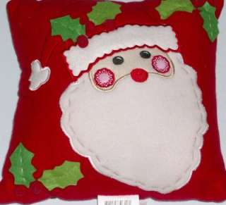 Santa Claus Throw Pillow Holiday Toss Accent Cushion  