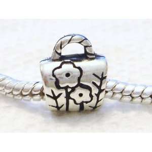   925 sterling silver Gardening bag charm for European charm bracelets