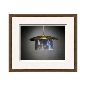  A Metal And Leaded Glass Hanging Shade Framed Giclee Print 