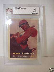 RARE1957 TOPPS #35 FRANK ROBINSON ROOKIE BB CARD GRADED  