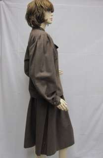 Salvatore Ferragamo Jacket Skirt Suit Brown Size 8 10  