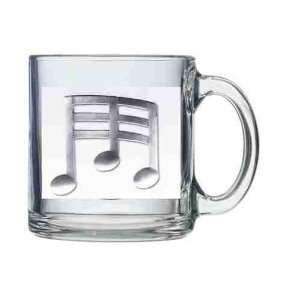  Music Notes Glass Coffee Mug