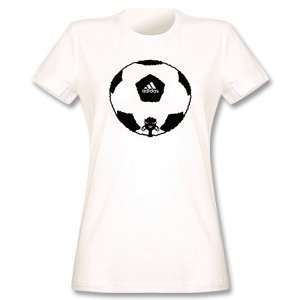  Adidas Afro Graphic Tee   White   Womens Sports 