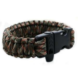   Band Over 9 feet of paracord with built in whistle    WOODLAND CAMO