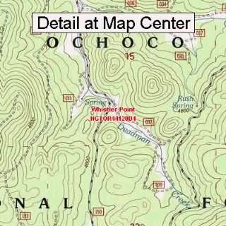  USGS Topographic Quadrangle Map   Whistler Point, Oregon 