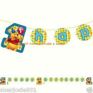 Winnie the Pooh First Birthday Banner Party Supplies  