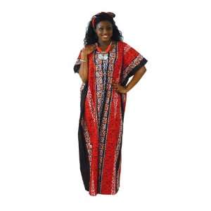  African Paisley Kaftan  Red 