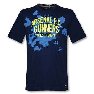  10 11 Arsenal Authentic Graphic Tee   Navy Sports 