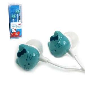    Cute Blue Hello Kitty Earphone Headset 4 Ipod/PC/MAC//MP4  