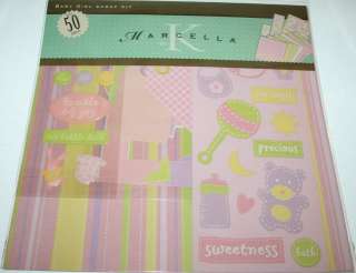 Company BABY GIRL 12x12 Scrapbook Kit Scrapbooking  