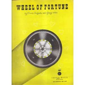  Sheet Music Wheel Of Fortune Bennie Benjamin George Weiss 