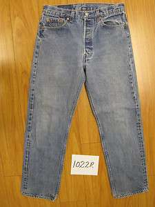 levis blue 501 button fly jean USA jeans 34x32 1022R  