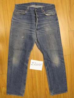 Destroyed levis 501 feathered jean USA tag 38x34 2264F  