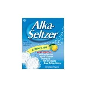  Alka Seltzer Antacid Effervescent Tablets Lemon Lime 24 