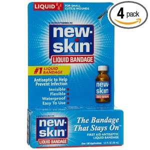 New Skin Liquid Bandage, First Aid Liquid Antiseptic, 1 Ounce Bottles 