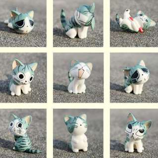 Cartoon Chis Sweet Home Cute Cat Figures Animal 9 PCs  