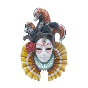  13 inch Colorful Wall Plaque Jester Mask Objet DArt 