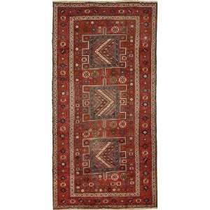  50 x 911 Red Persian Hand Knotted Wool Shiraz Rug