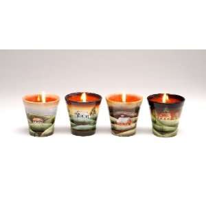   Day In The Country   Votive Cups (Set Of 4 Assorted)