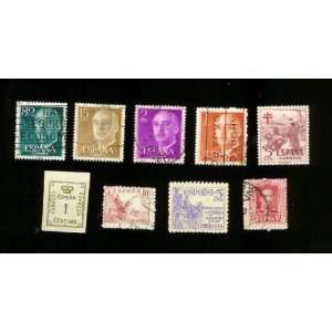  Lot of Spain (9) Stamps 