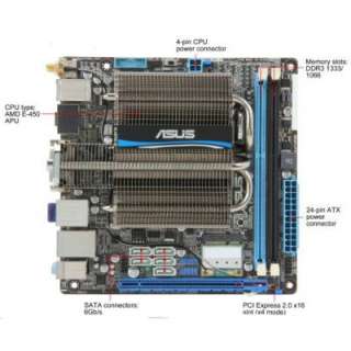 ASUS E45M1 I DELUXE AMD E 450 APU AMD A50M Chipset Mini ITX 