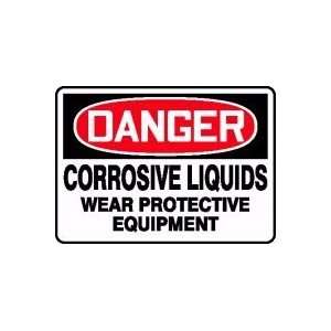  DANGER CORROSIVE LIQUIDS WEAR PROTECTIVE EQUIPMENT 10 x 