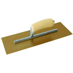   14 Inch by 5 Inch DuraFlex Trowel with Long Mounting Wood Handle Home