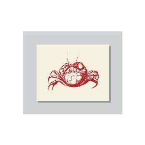  Etched Crab Custom Designed Stationery Note Cards 8 Notecards 
