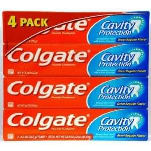 Colgate Fluoride Toothpaste, Cavity Protection, Regular Flavor 8.2 Oz 