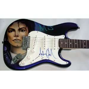   Jackson Autographed Signed Custom Airbrush Guitar 