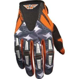  Fly Racing Kinetic Gloves   2011   10/Orange/Grey 