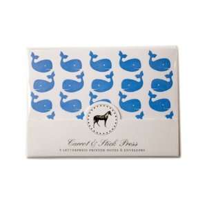  carrot&stick folded notes whale blue