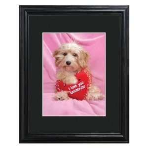  Personalized Puppy Love Framed Print 
