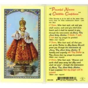  Infant of Prague Novena Prayer Holy Card (800 056 
