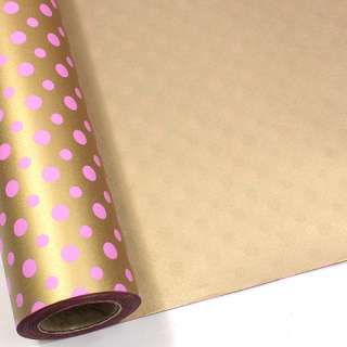 Gold Pink BULK Gift Ream Roll Wrapping Paper 65ft 20M  