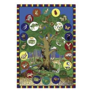  Tree of Life Rug Rectangle 10 9 W x 13 2 L