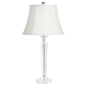  Westwood One Light Table Lamp with White Shade in Chrome 
